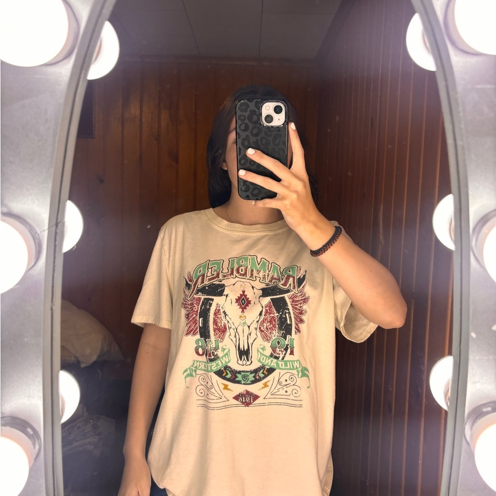 Graphic Beige Short Sleeve Tee